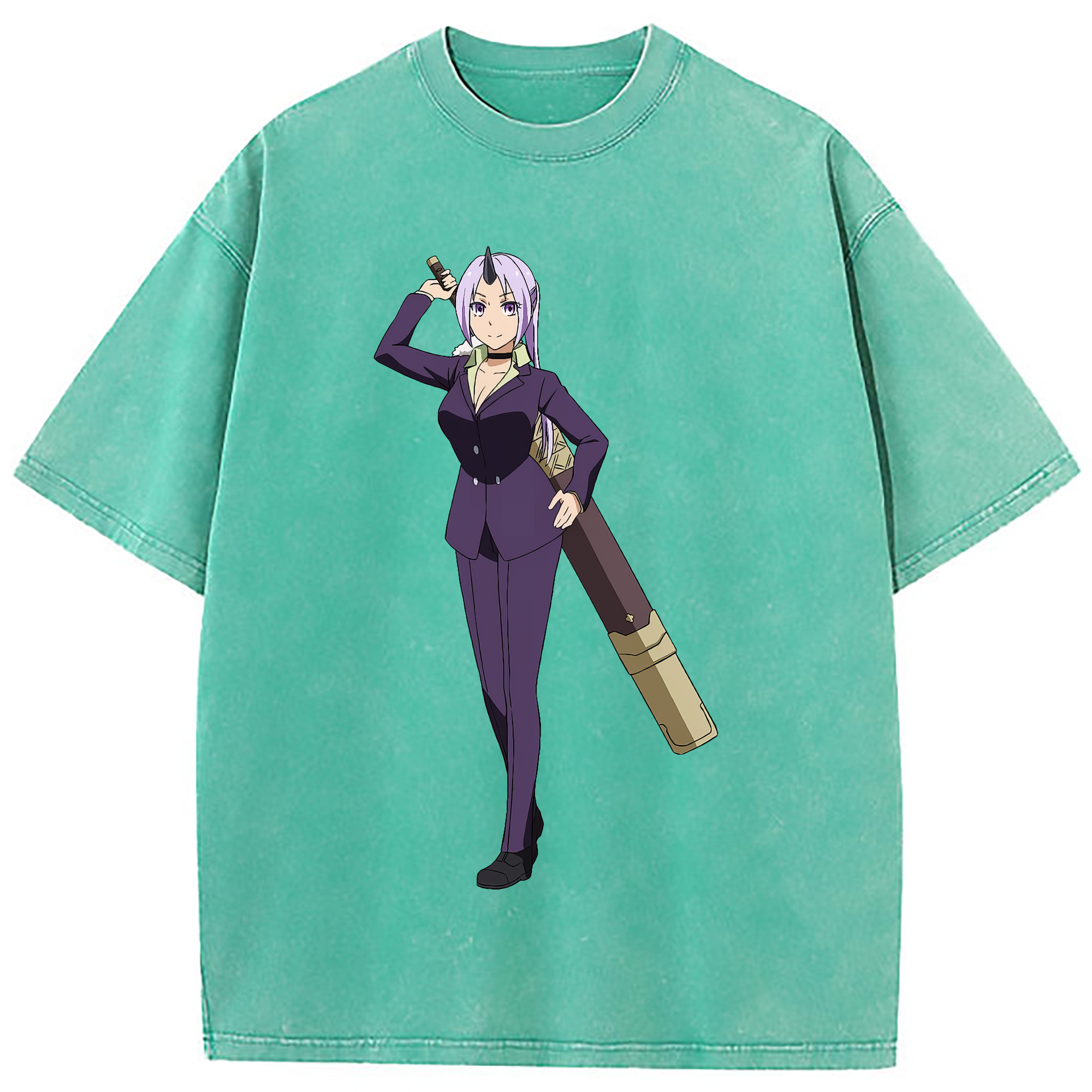 （画像用） 転スラ Regarding Reincarnated to Slime 綿100% ヴィンテージ風 半袖Tシャツ（フロントプリント）